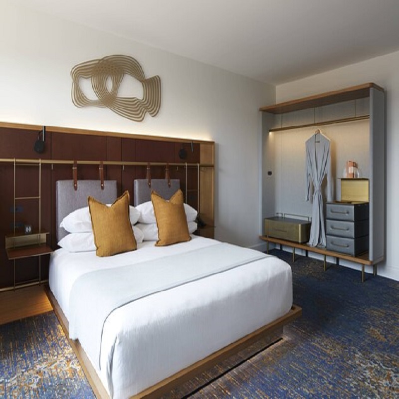 CFP1805 King Guest Room Hotel Fit-Out Furniture Armário de guarda-roupas Rack de bagagem